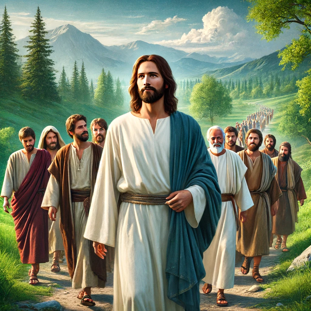 Jesus leading